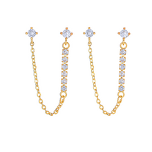 Load image into Gallery viewer, Double Spark Chain Earrings
