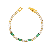 Load image into Gallery viewer, Green Tennis Bracelet
