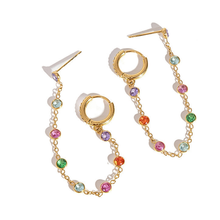Load image into Gallery viewer, Rainbow Crystals Earrings
